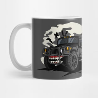 Off road black monster car Mug